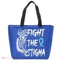 Fight The Stigma Lion Therapy Matters Suicide Prevention Gift Tote Bag thumb 0