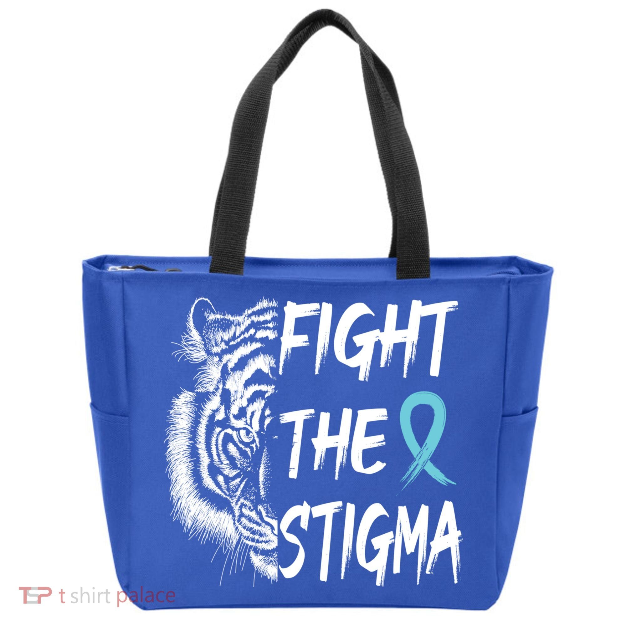 Fight The Stigma Lion Therapy Matters Suicide Prevention Gift Tote Bag