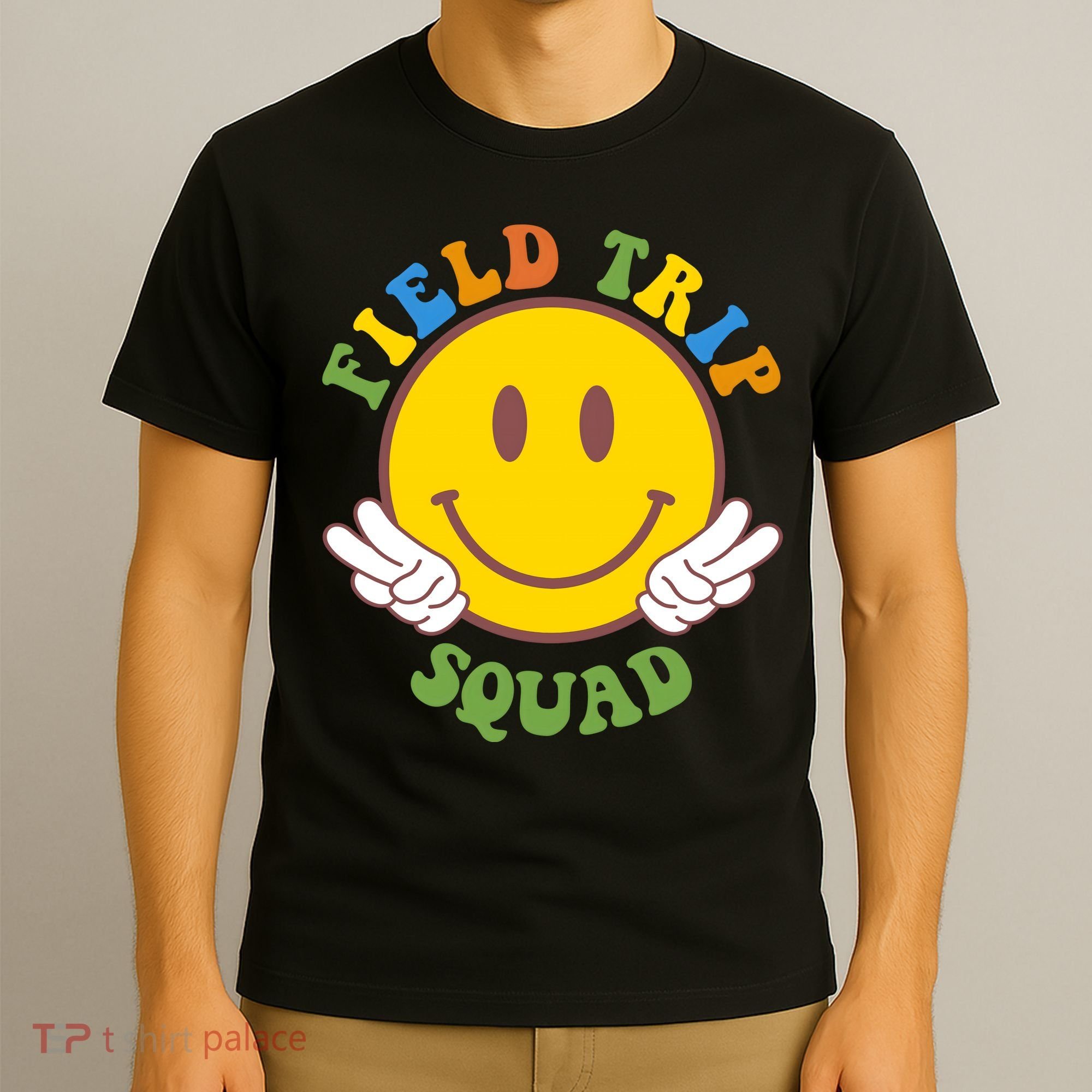 Field Trip Squad Smiley Face School T-Shirt