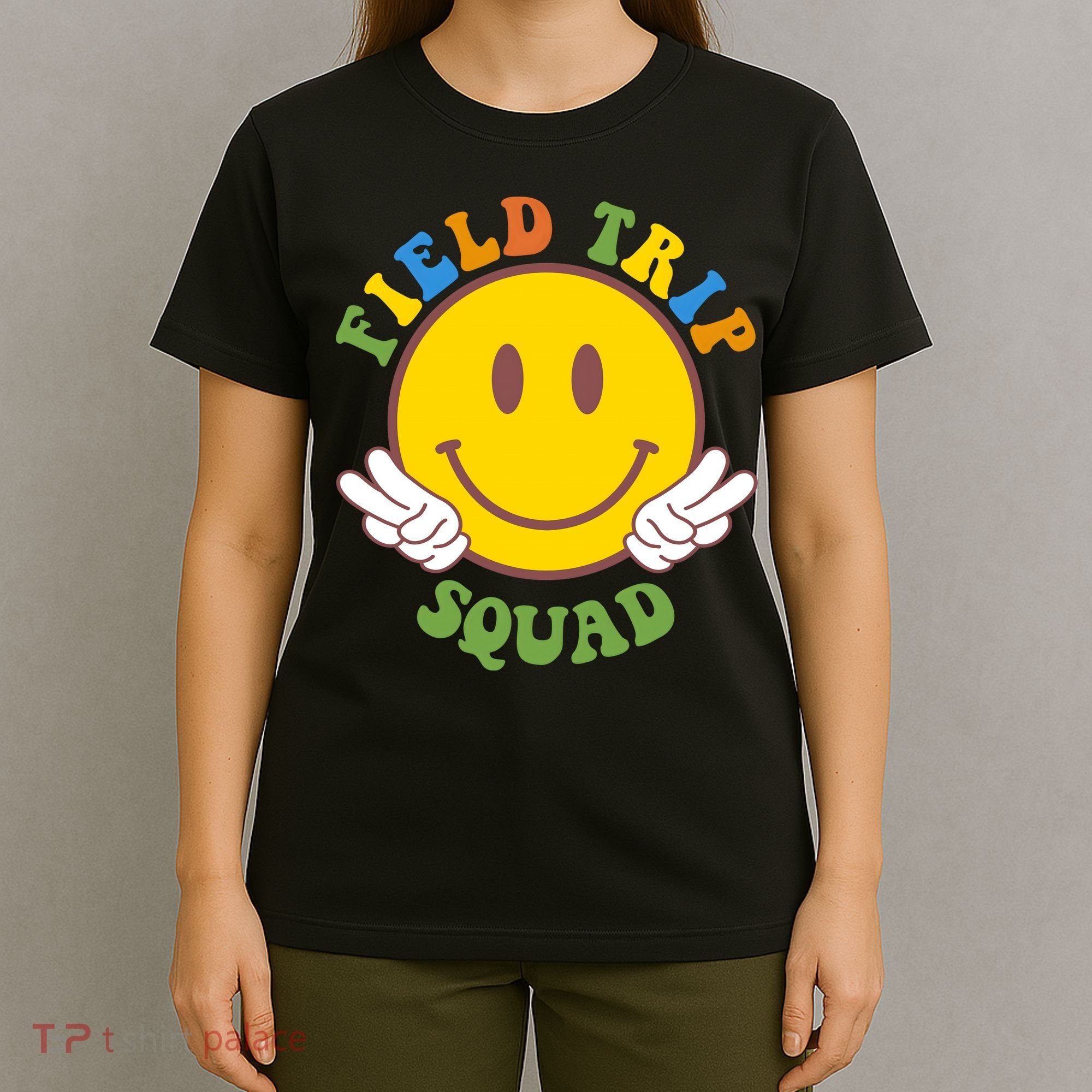Field Trip Squad Smiley Face School T-Shirt