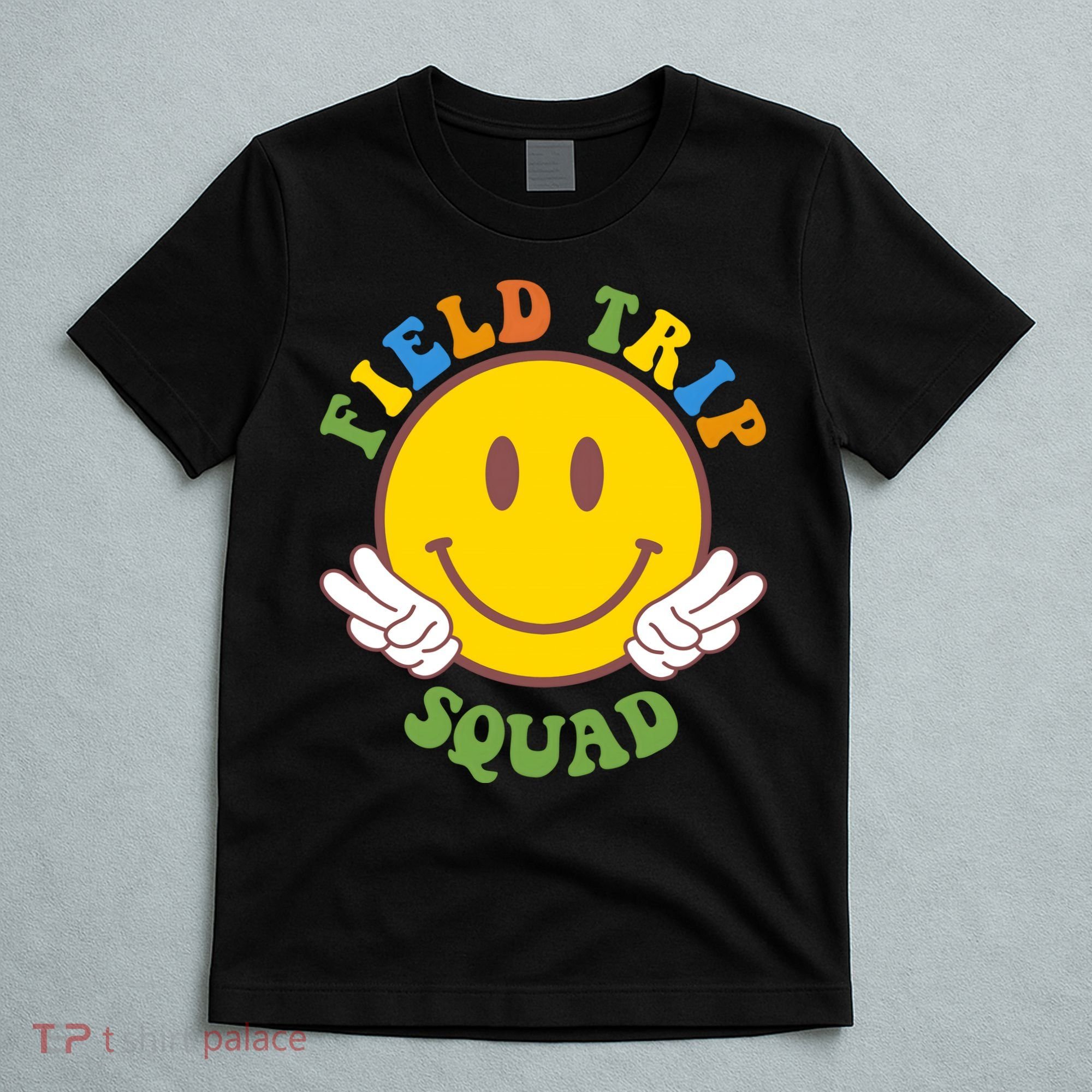 Field Trip Squad Smiley Face School T-Shirt