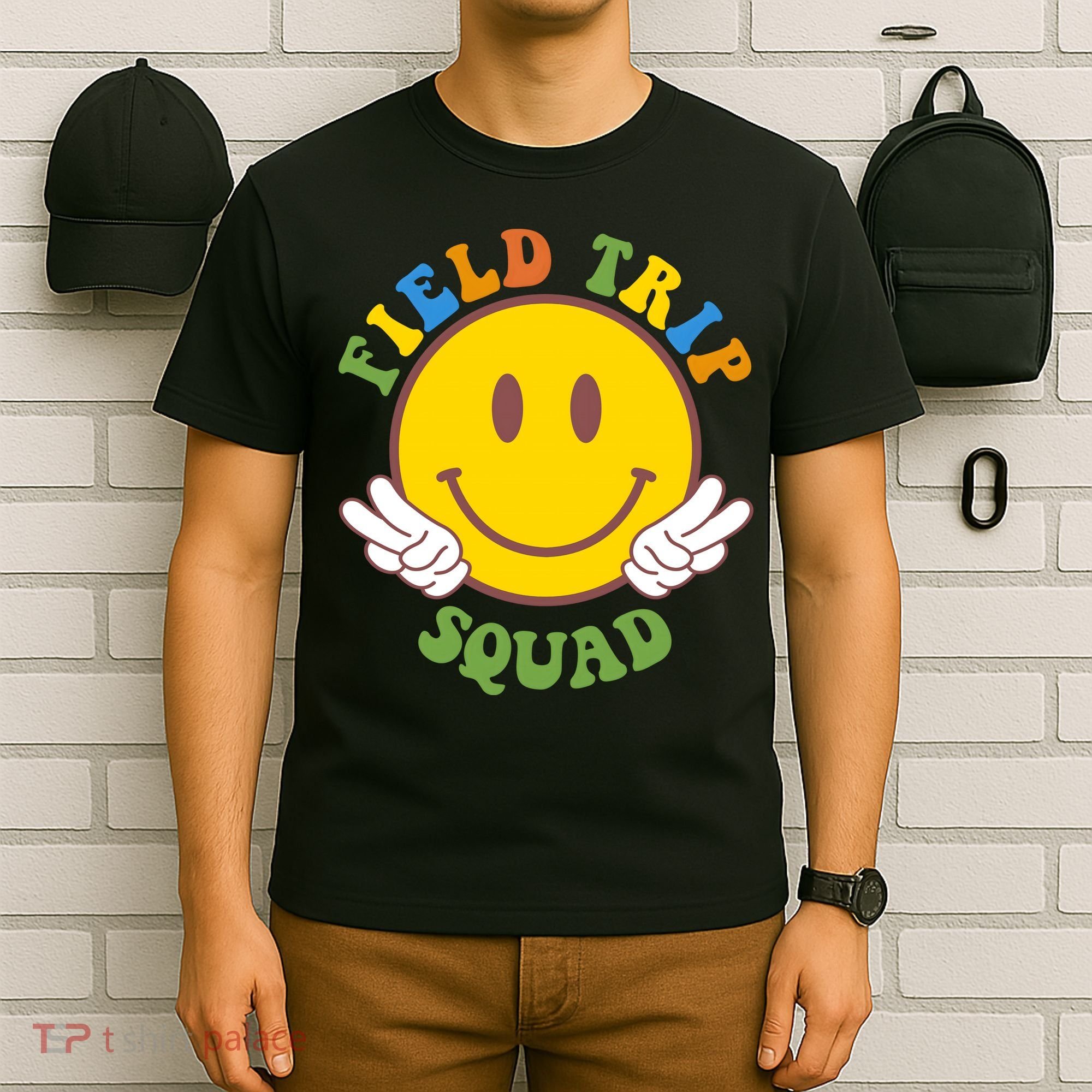 Field Trip Squad Smiley Face School T-Shirt