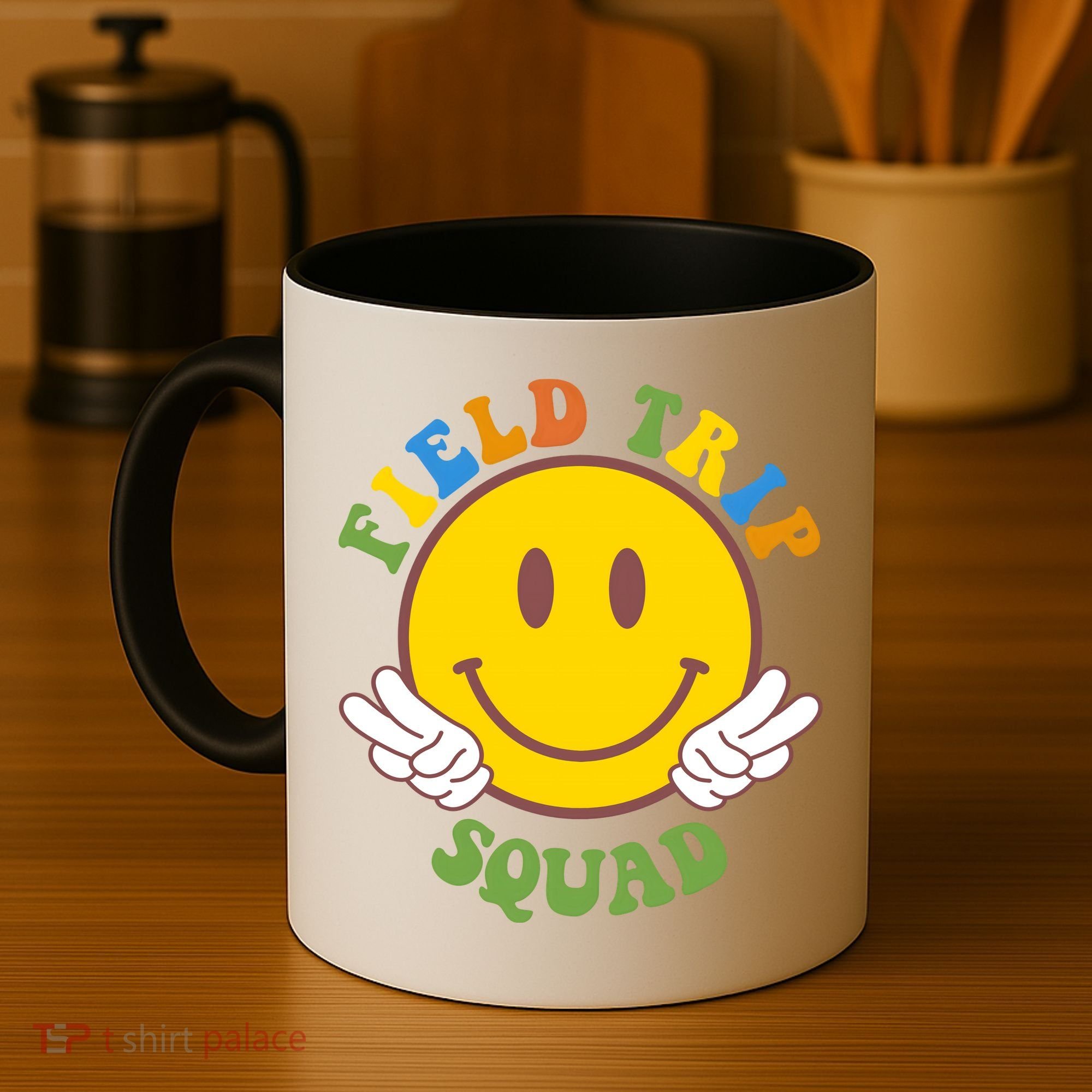 Field Trip Squad Smiley Face School Coffee Mug