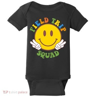 Field Trip Squad Smiley Face School Baby Bodysuit