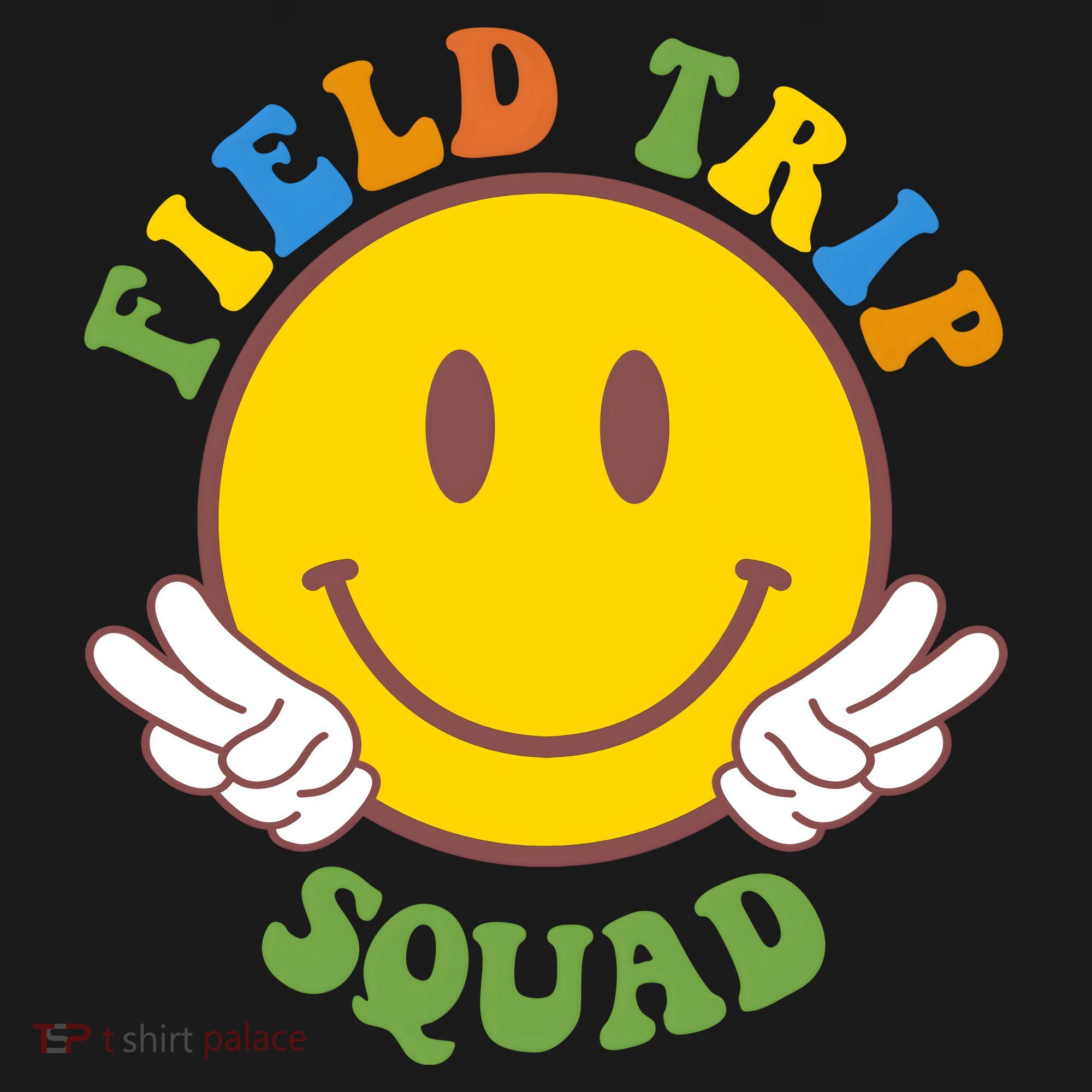 Field Trip Squad Smiley Face School Tank Top