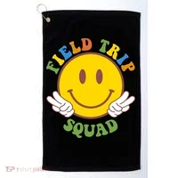 Field Trip Squad Smiley Face School Golf Towel thumb 0