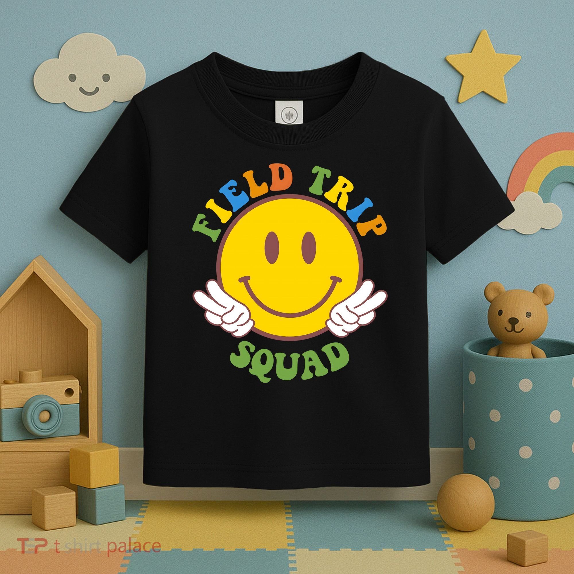 Field Trip Squad Smiley Face School Toddler T-Shirt