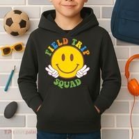 Field Trip Squad Smiley Face School Kids Hoodie thumb 2