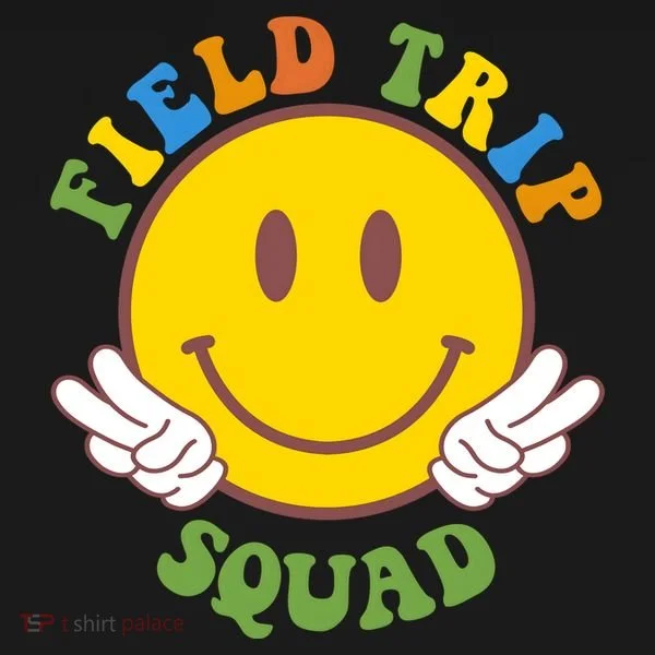 Field Trip Squad Smiley Face School Kids Hoodie