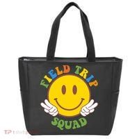 Field Trip Squad Smiley Face School Tote Bag thumb 0