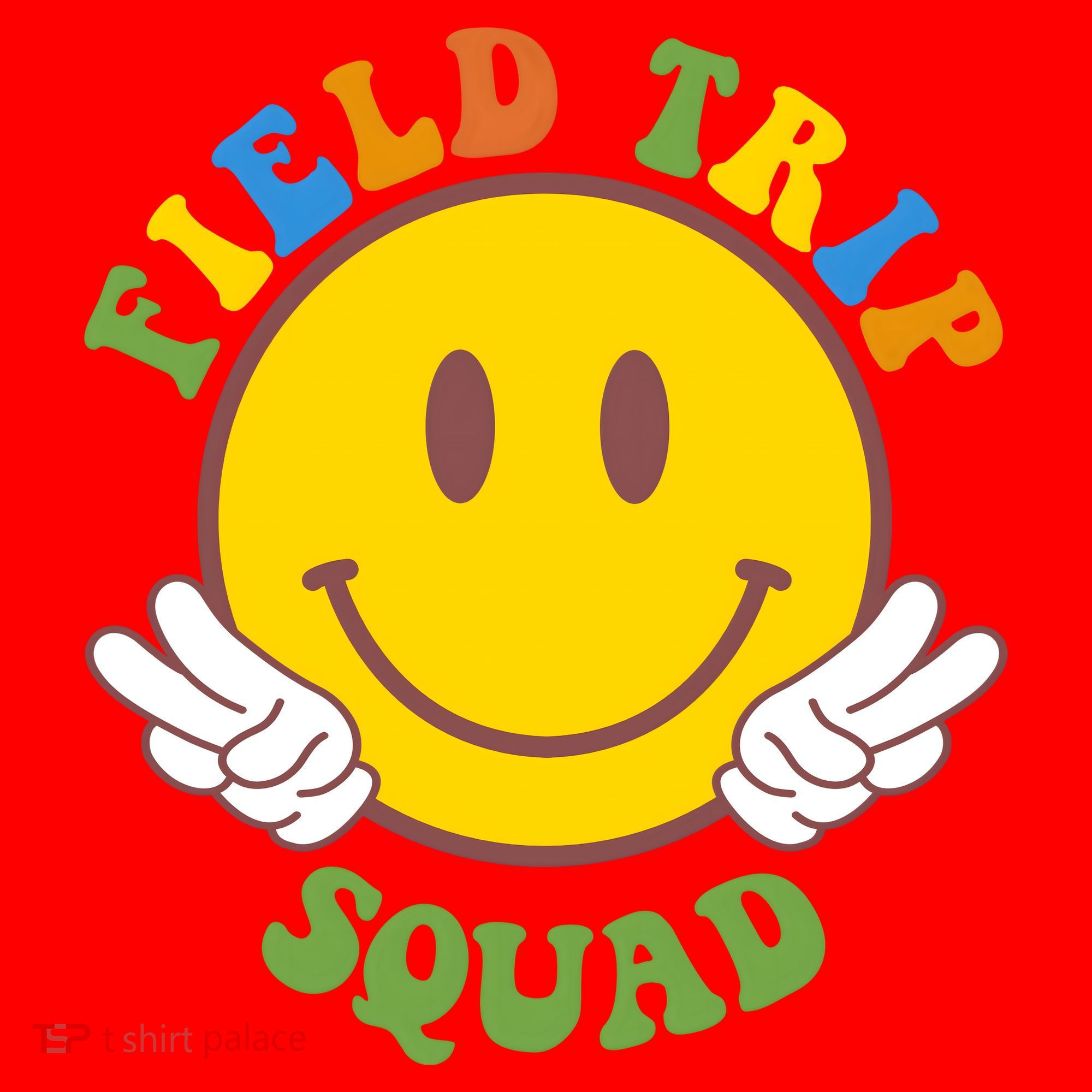 Field Trip Squad Smiley Face School Santa Hat