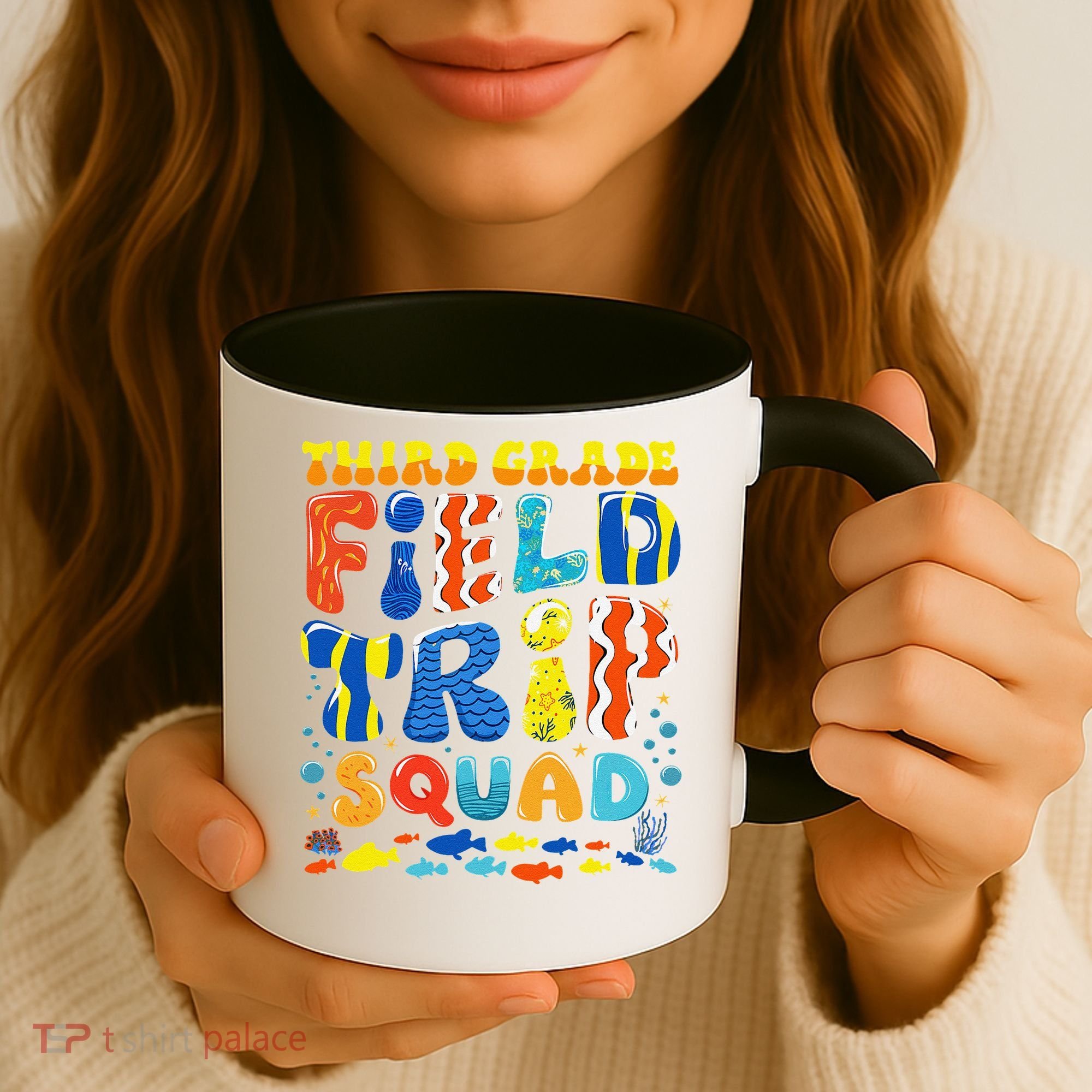 Field Trip Squad Fish Aquarium 3rd Grade Teacher Student Coffee Mug