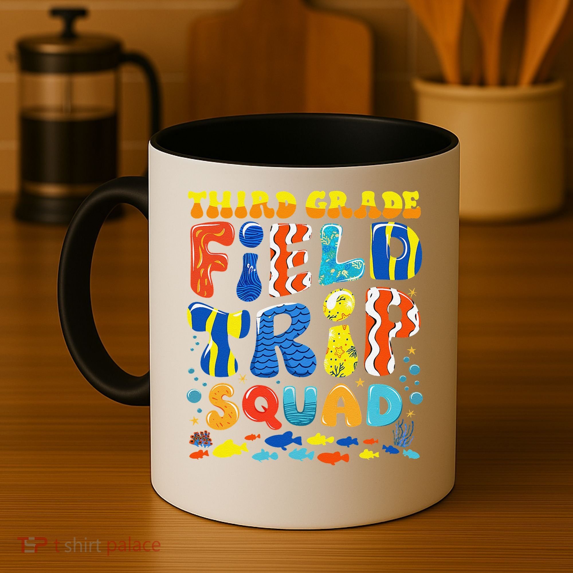 Field Trip Squad Fish Aquarium 3rd Grade Teacher Student Coffee Mug