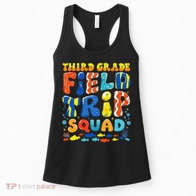 Field Trip Squad Fish Aquarium 3rd Grade Teacher Student Women's Tank Top