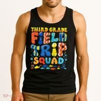Field Trip Squad Fish Aquarium 3rd Grade Teacher Student Tank Top thumb 3