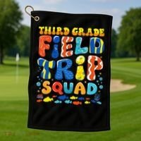 Field Trip Squad Fish Aquarium 3rd Grade Teacher Student Golf Towel thumb 1