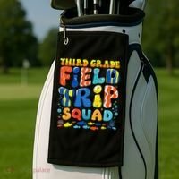 Field Trip Squad Fish Aquarium 3rd Grade Teacher Student Golf Towel thumb 2