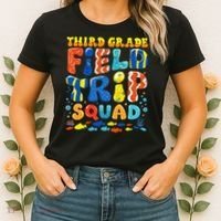 Field Trip Squad Fish Aquarium 3rd Grade Teacher Student Women's T-Shirt thumb 2