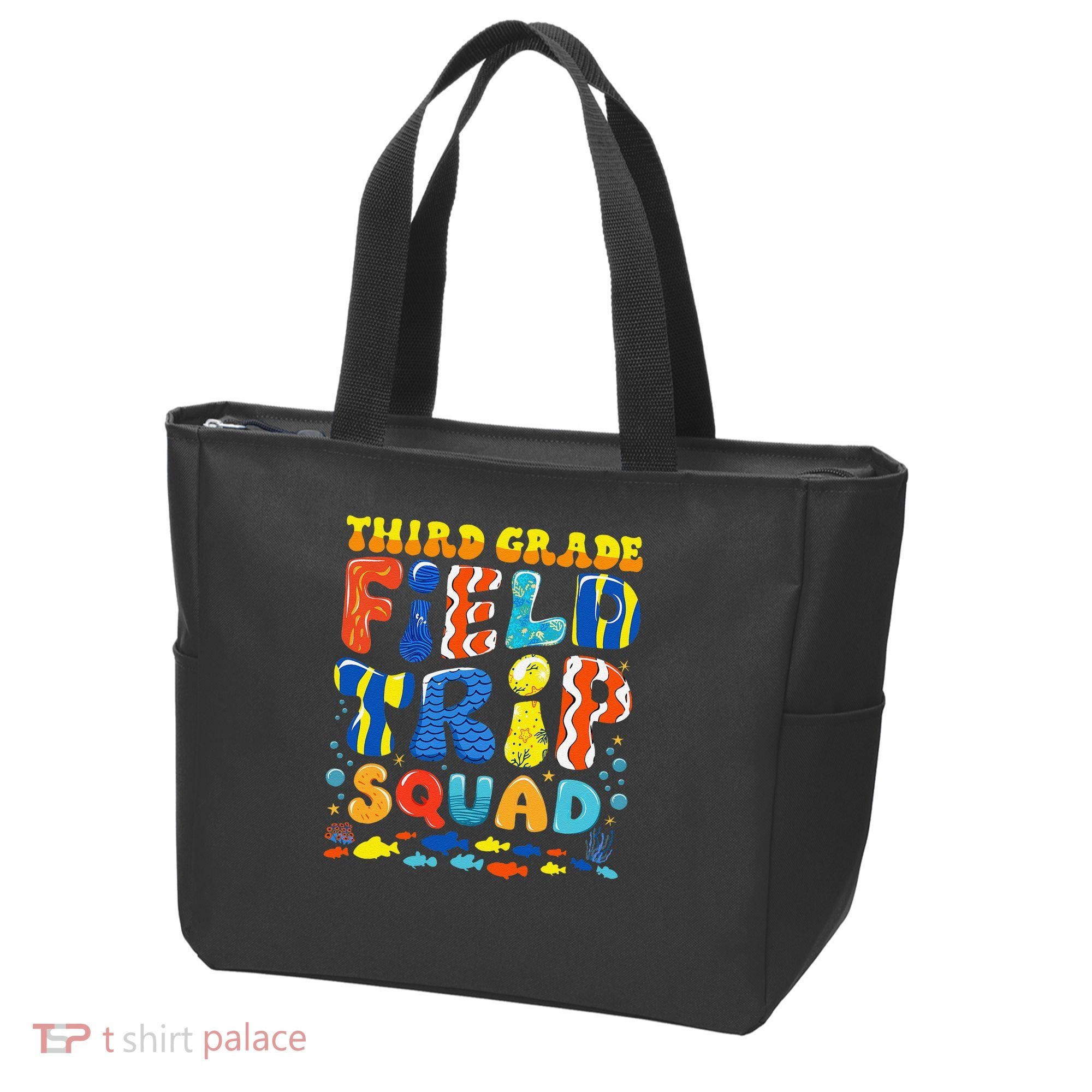 Field Trip Squad Fish Aquarium 3rd Grade Teacher Student Tote Bag