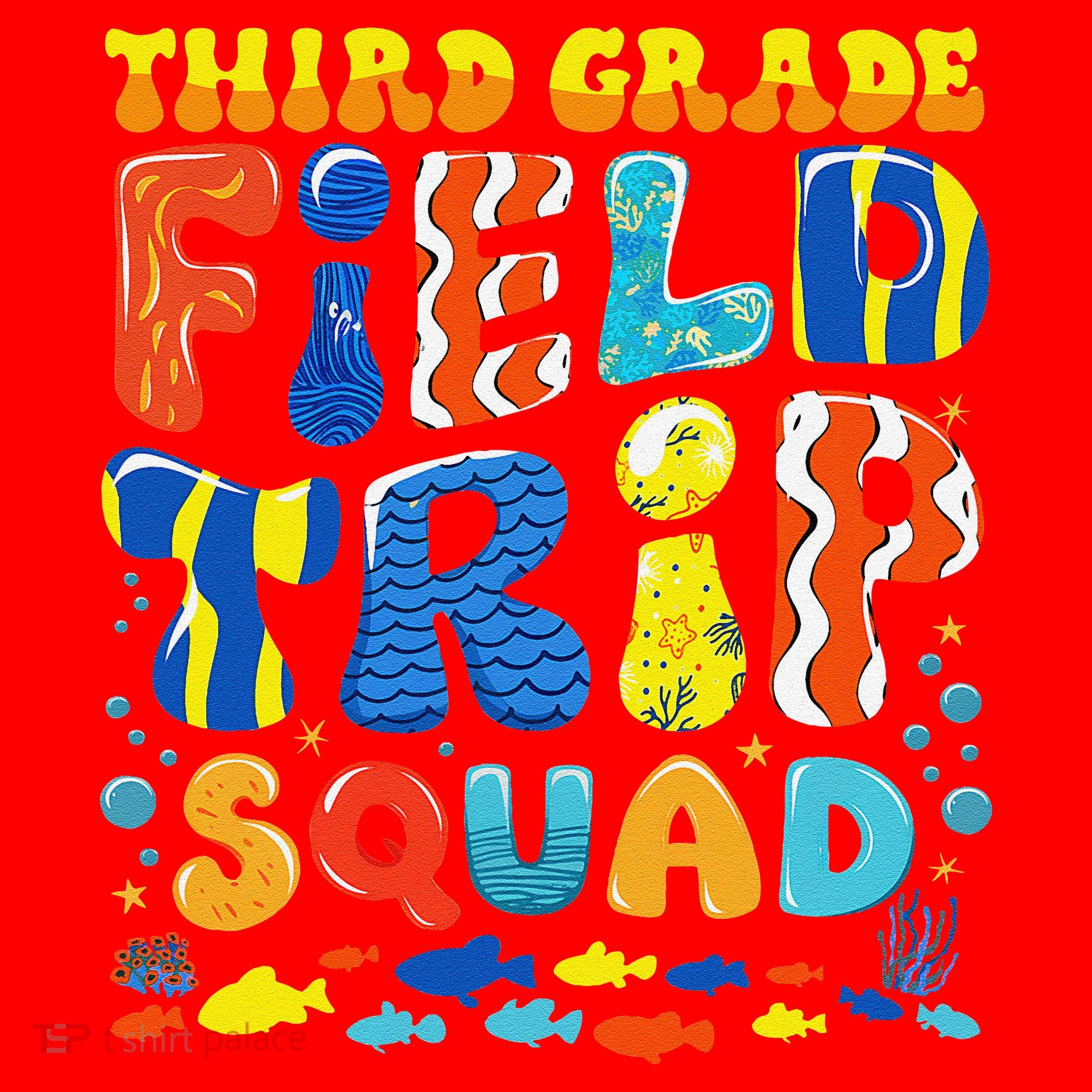 Field Trip Squad Fish Aquarium 3rd Grade Teacher Student Santa Hat