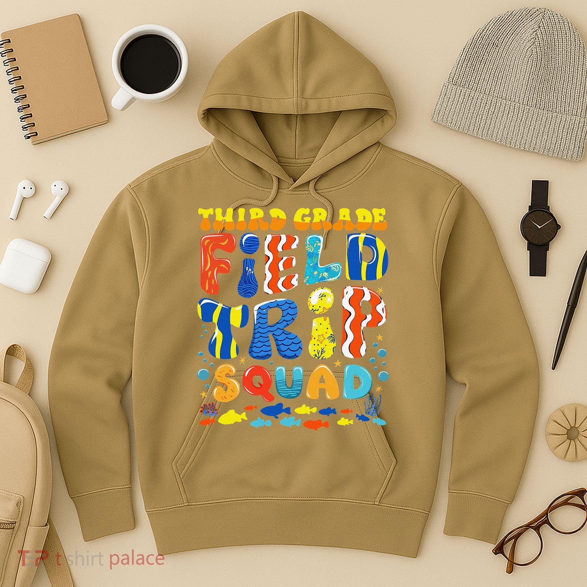 Field Trip Squad Fish Aquarium 3rd Grade Teacher Student Hoodie