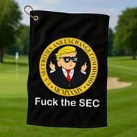Fuck The Sec Mcmxxxiv Us Securities And Exchange Commission Golf Towel thumb 1