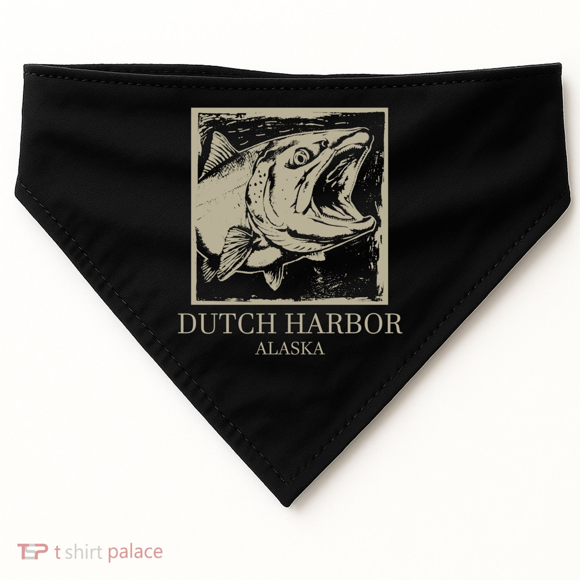 Fishing Town Souvenir Dutch Harbor Alaska Cool Gift USA-Made Doggie Bandana