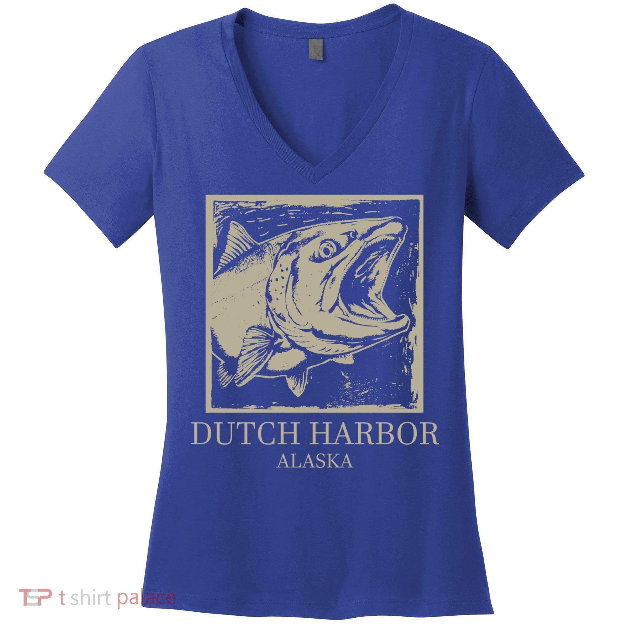 Fishing Town Souvenir Dutch Harbor Alaska Cool Gift Women's V-Neck T-Shirt