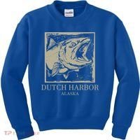 Fishing Town Souvenir Dutch Harbor Alaska Cool Gift Kids Sweatshirt thumb 0