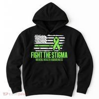 Fight the Stigma American Flag Mental Health Awareness Hoodie thumb 0