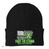 Fight the Stigma American Flag Mental Health Awareness Beanie thumb 0