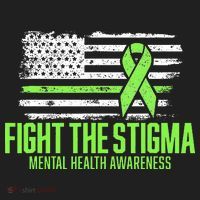 Fight the Stigma American Flag Mental Health Awareness Beanie thumb 2