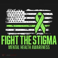 Fight the Stigma American Flag Mental Health Awareness Coaster thumb 2