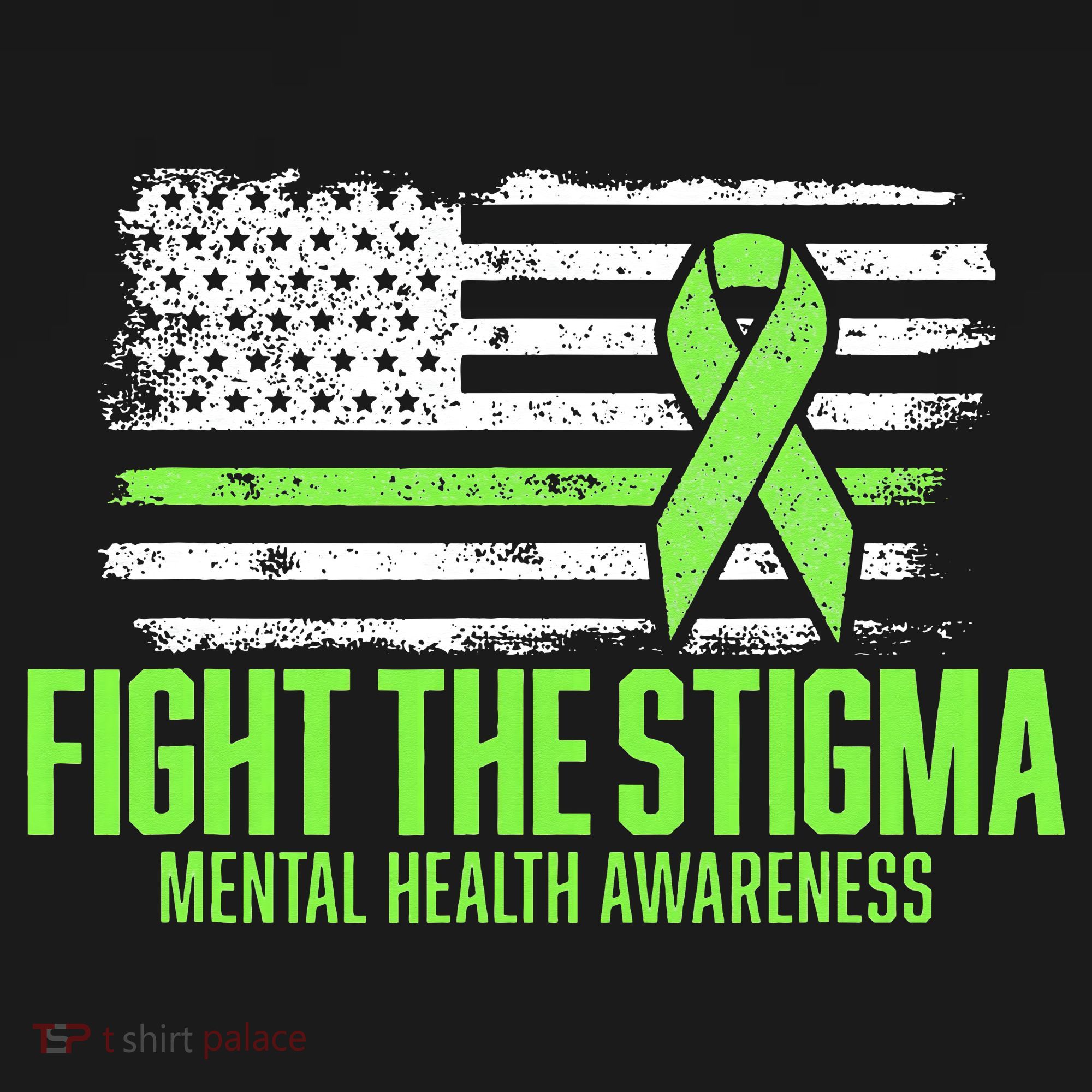 Fight the Stigma American Flag Mental Health Awareness Women's Tank Top