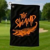 Florida The Swamp Gator Golf Towel thumb 1