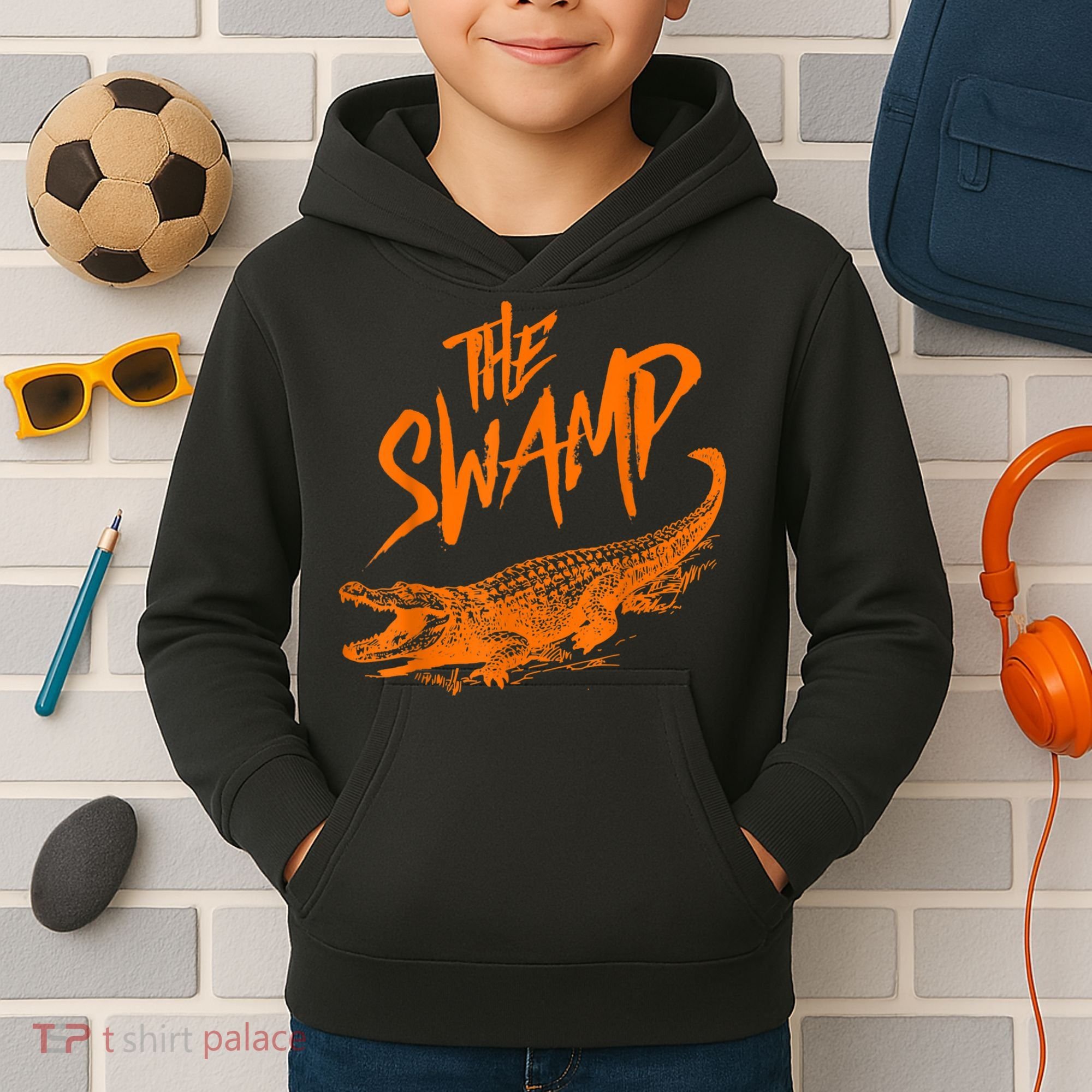Florida The Swamp Gator Kids Hoodie
