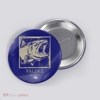 Fishing Town Souvenir Valdez Alaska Cute Gift Button thumb 0