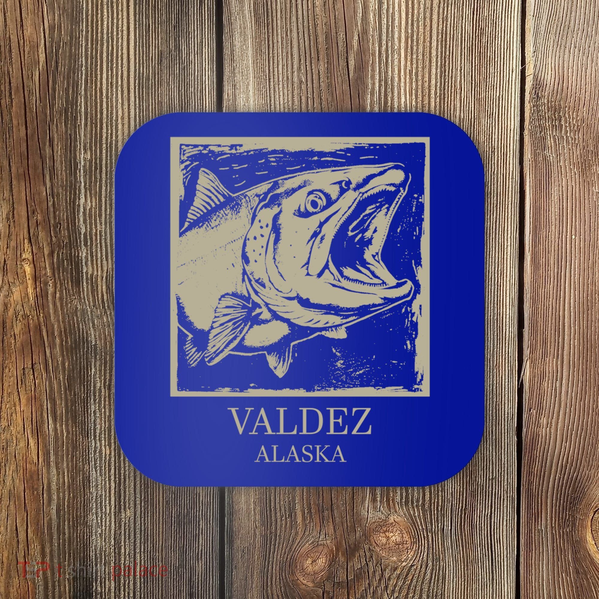 Fishing Town Souvenir Valdez Alaska Cute Gift Coaster