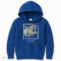 Fishing Town Souvenir Valdez Alaska Cute Gift Kids Hoodie thumb 0
