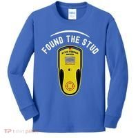 Found The Stud Dad Joke Handy Tools Funny Stud Finder Gift Kids Long Sleeve Shirt thumb 0