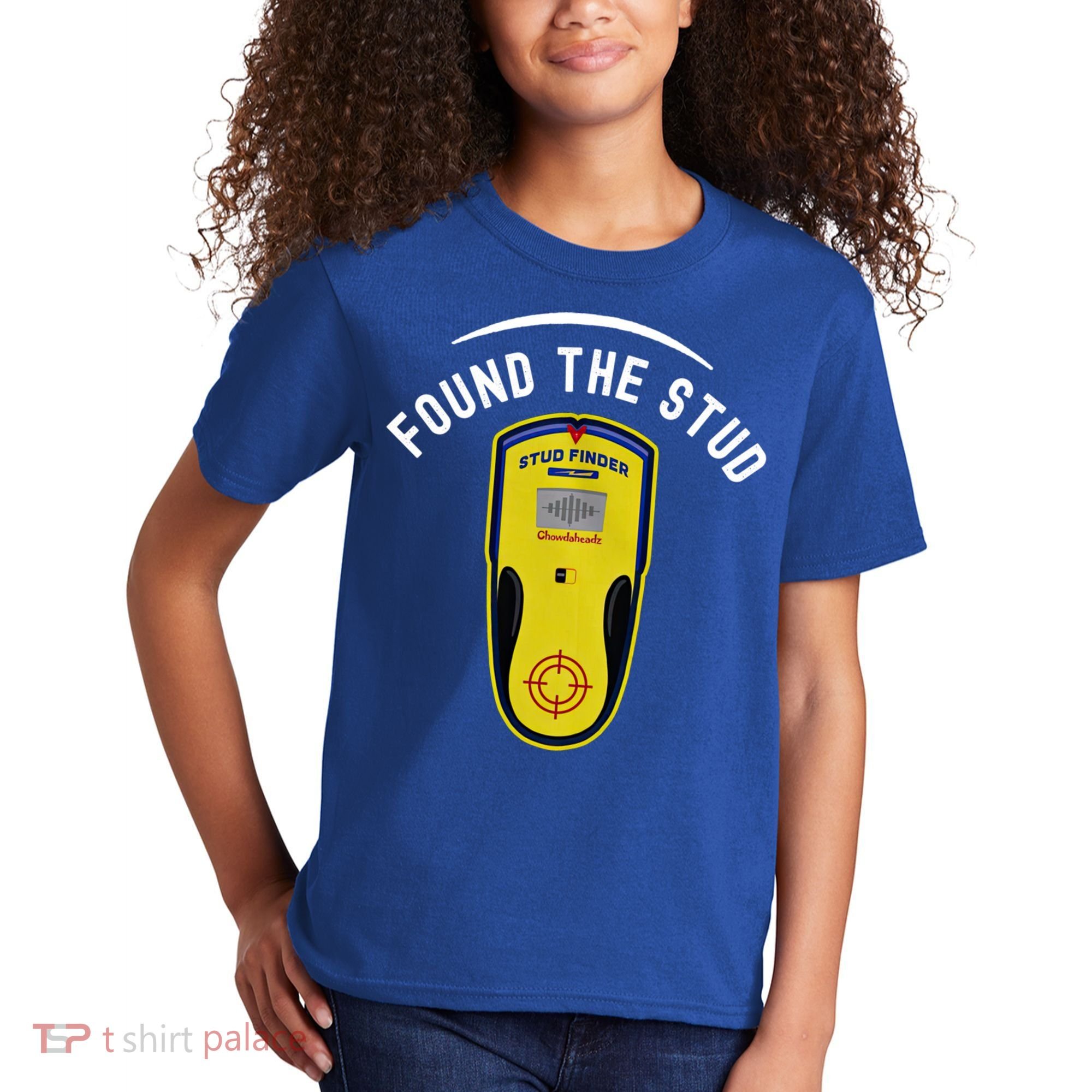 Found The Stud Dad Joke Handy Tools Funny Stud Finder Gift Kids T-Shirt