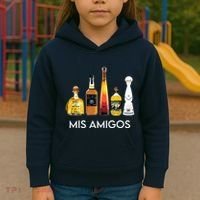 Funny Trendy Sarcastic Alcohol Amigos Tequila Women Kids Hoodie thumb 3