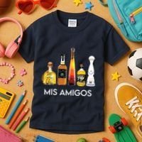Funny Trendy Sarcastic Alcohol Amigos Tequila Women Kids T-Shirt thumb 3
