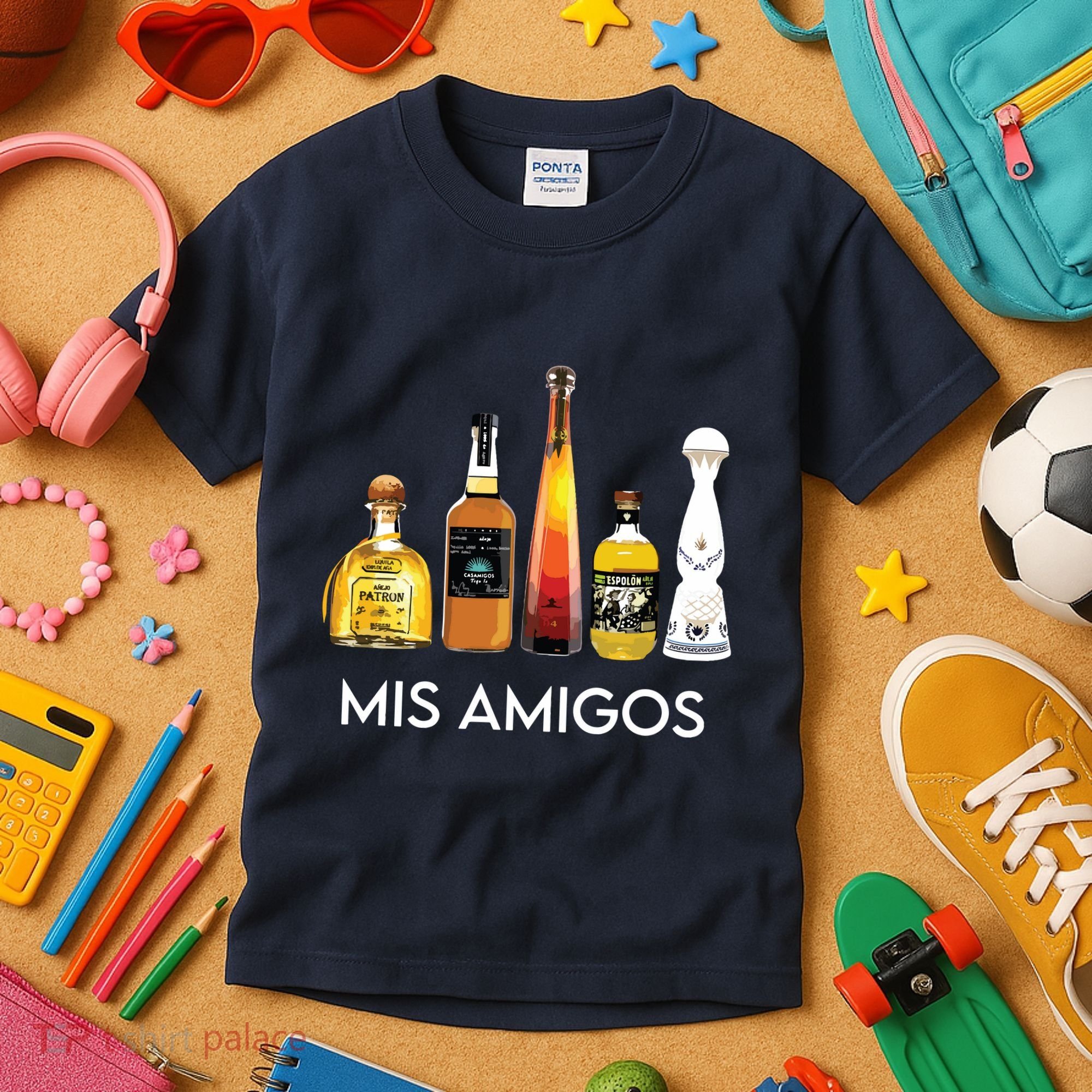 Funny Trendy Sarcastic Alcohol Amigos Tequila Women Kids T-Shirt
