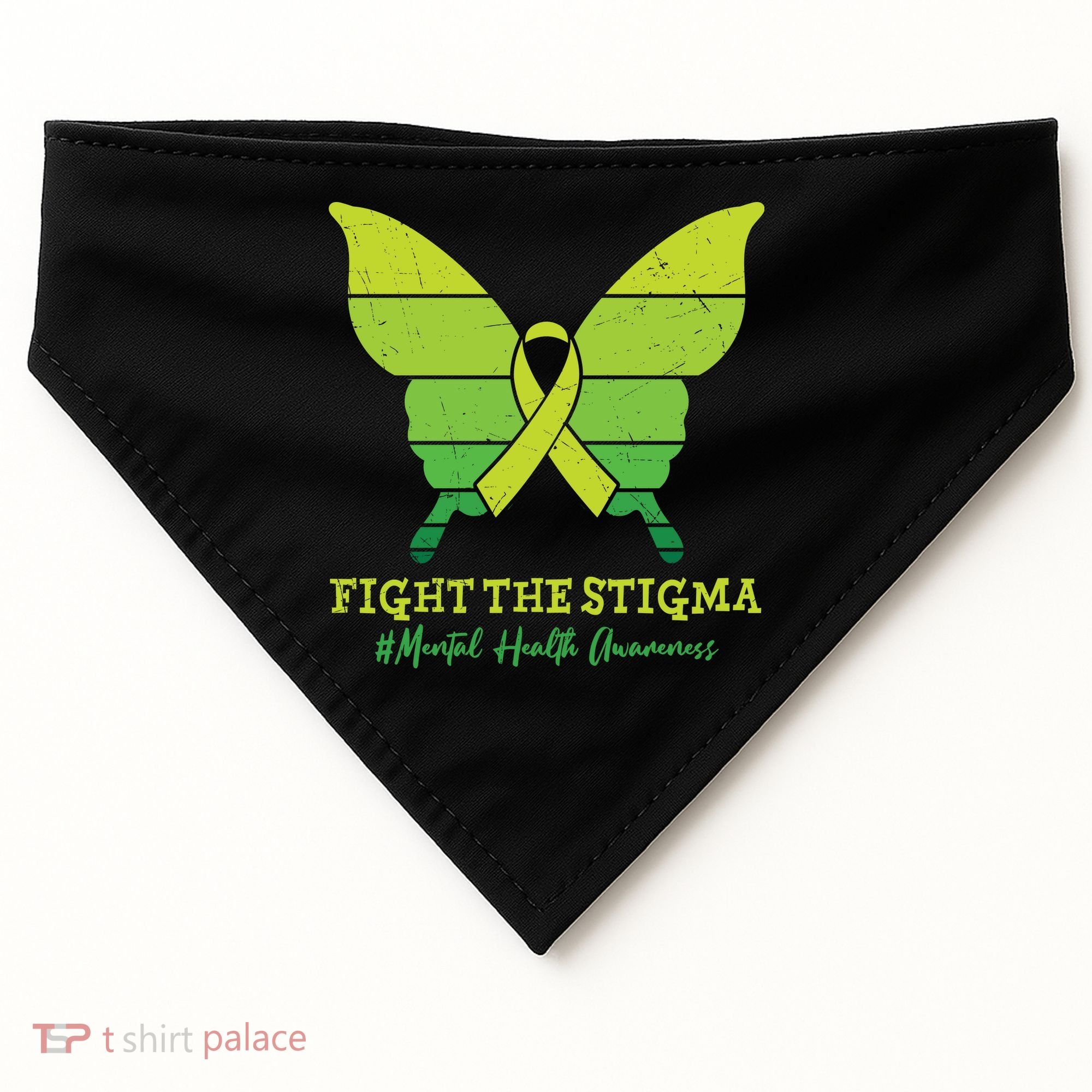 Fight The Stigma Mental Health Awareness USA-Made Doggie Bandana