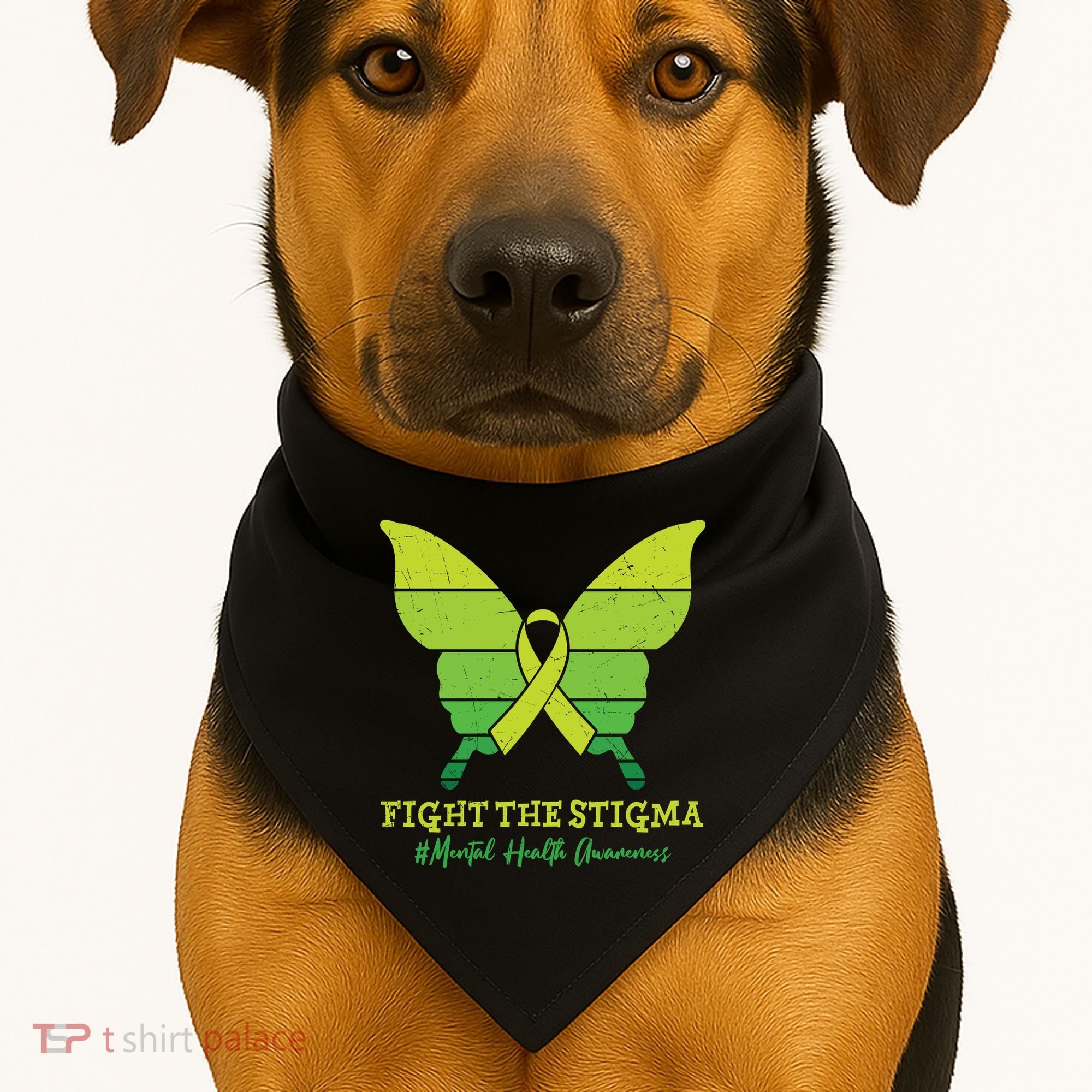 Fight The Stigma Mental Health Awareness USA-Made Doggie Bandana