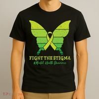 Fight The Stigma Mental Health Awareness T-Shirt thumb 3