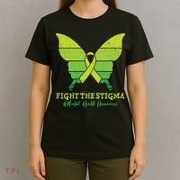 Fight The Stigma Mental Health Awareness T-Shirt thumb 4