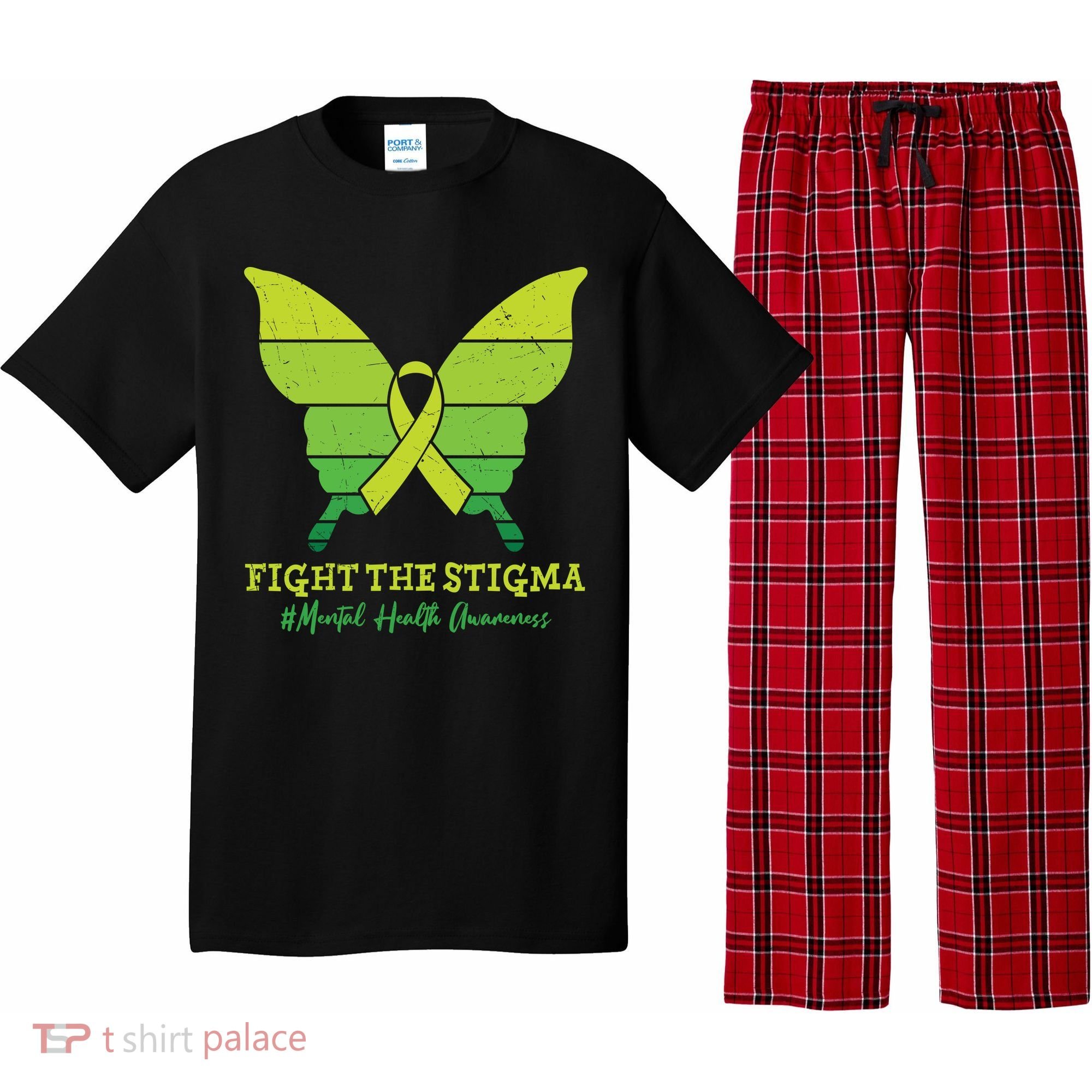 Fight The Stigma Mental Health Awareness Pajama Set
