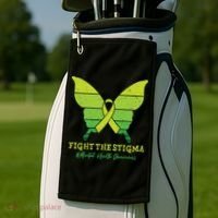 Fight The Stigma Mental Health Awareness Golf Towel thumb 2